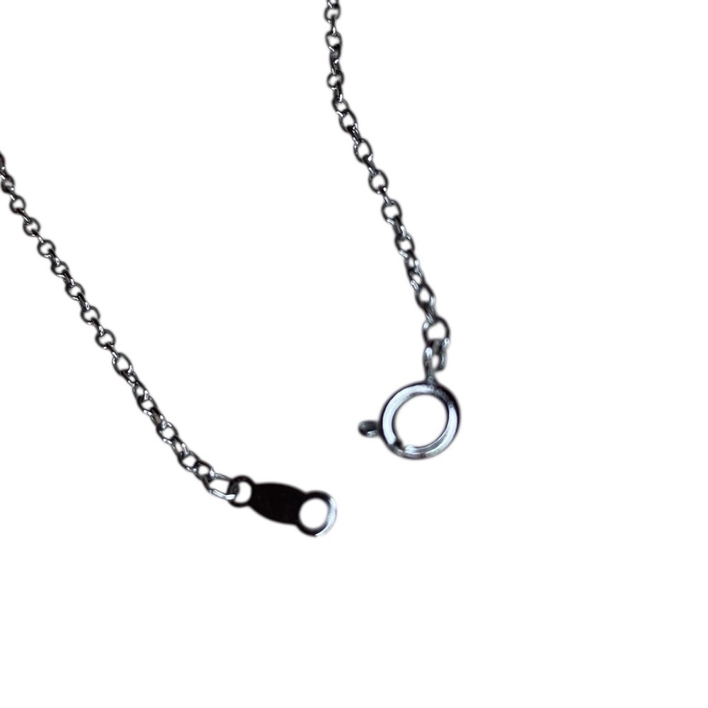 GLACIER PEARL ABALONE Whale Tail Necklace-Chain & Pendant Included Blue/Sil 18” - Picture 5 of 6